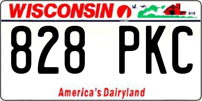 WI license plate 828PKC