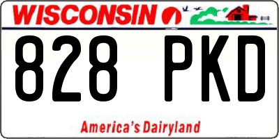 WI license plate 828PKD