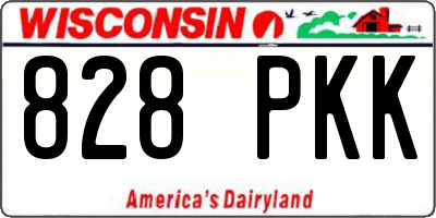 WI license plate 828PKK