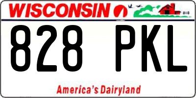 WI license plate 828PKL