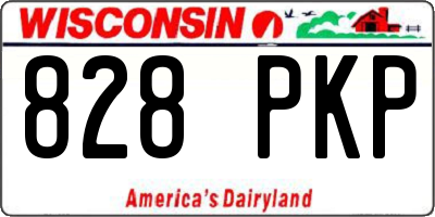WI license plate 828PKP