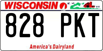 WI license plate 828PKT