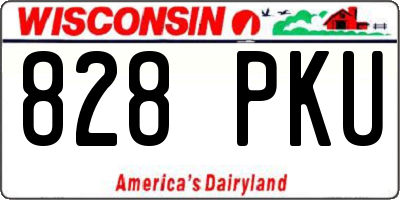 WI license plate 828PKU