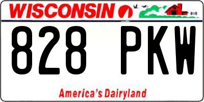 WI license plate 828PKW