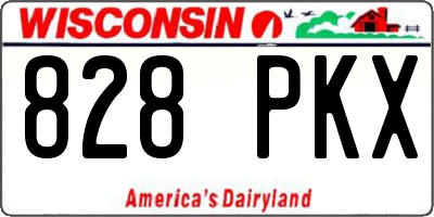 WI license plate 828PKX