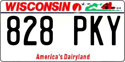 WI license plate 828PKY