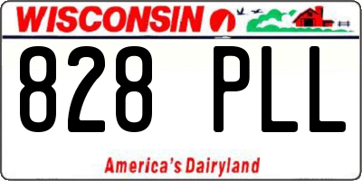 WI license plate 828PLL