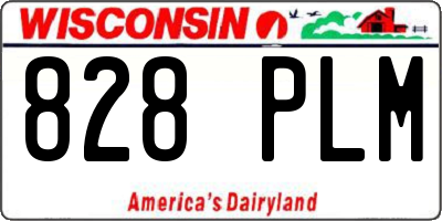 WI license plate 828PLM