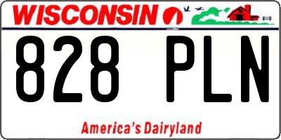 WI license plate 828PLN