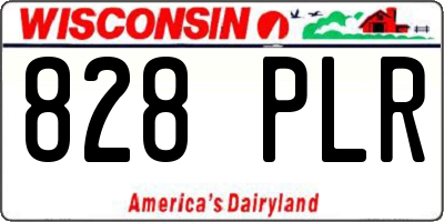 WI license plate 828PLR