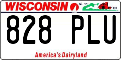 WI license plate 828PLU