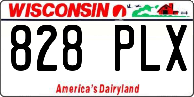 WI license plate 828PLX