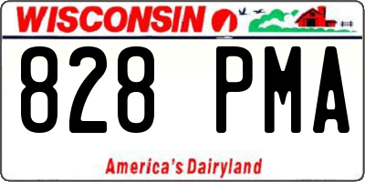 WI license plate 828PMA