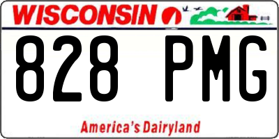 WI license plate 828PMG