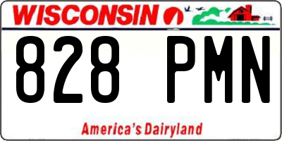 WI license plate 828PMN