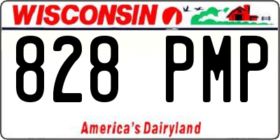 WI license plate 828PMP