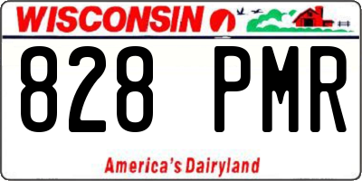 WI license plate 828PMR