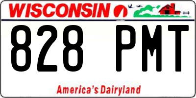 WI license plate 828PMT