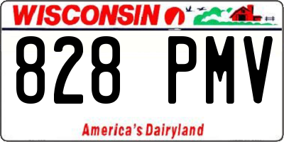 WI license plate 828PMV