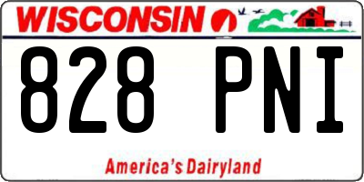 WI license plate 828PNI