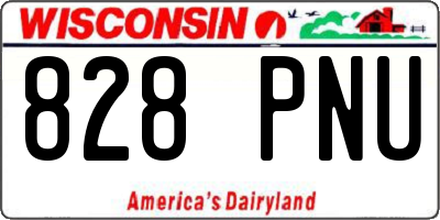 WI license plate 828PNU