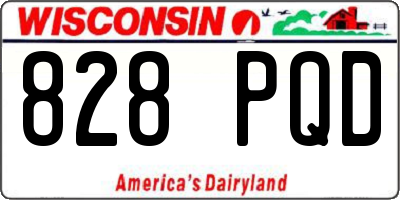 WI license plate 828PQD