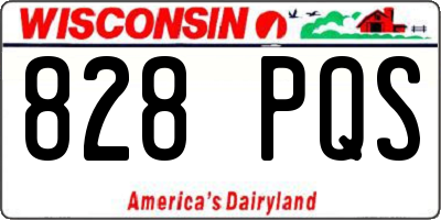 WI license plate 828PQS