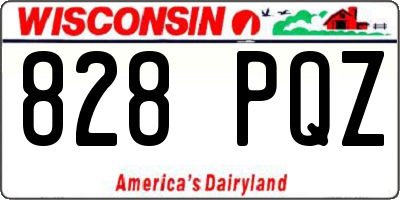 WI license plate 828PQZ