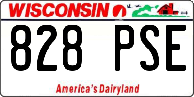 WI license plate 828PSE
