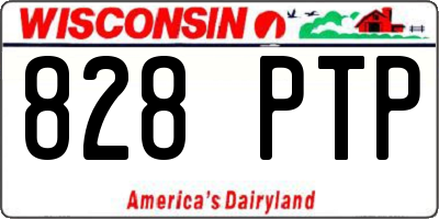 WI license plate 828PTP