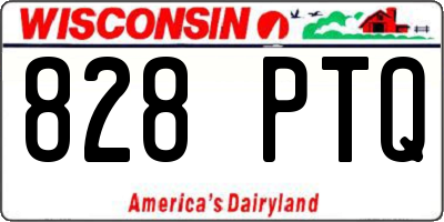 WI license plate 828PTQ