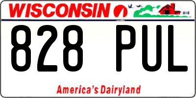 WI license plate 828PUL