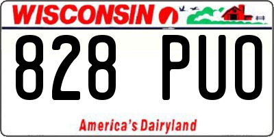 WI license plate 828PUO
