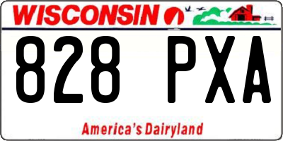 WI license plate 828PXA