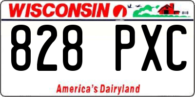 WI license plate 828PXC