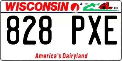 WI license plate 828PXE
