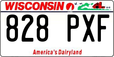 WI license plate 828PXF