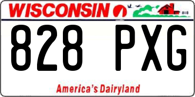 WI license plate 828PXG