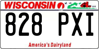 WI license plate 828PXI