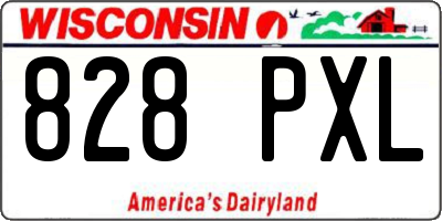 WI license plate 828PXL