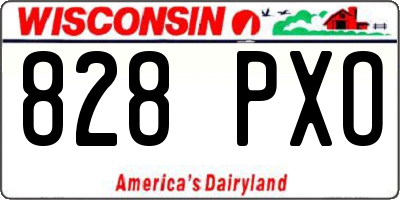 WI license plate 828PXO
