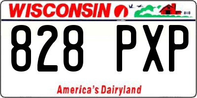 WI license plate 828PXP