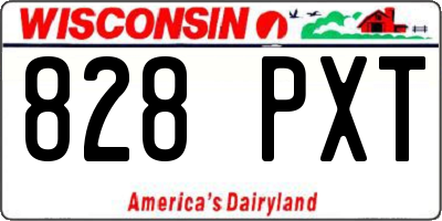WI license plate 828PXT