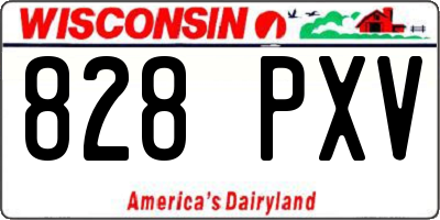 WI license plate 828PXV