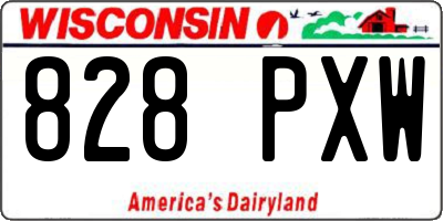 WI license plate 828PXW