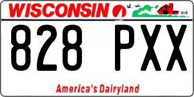 WI license plate 828PXX