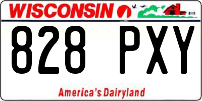 WI license plate 828PXY
