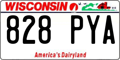 WI license plate 828PYA