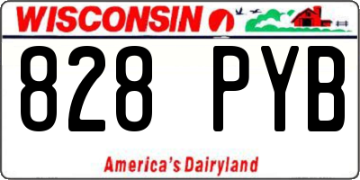 WI license plate 828PYB