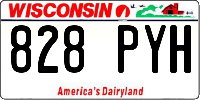 WI license plate 828PYH